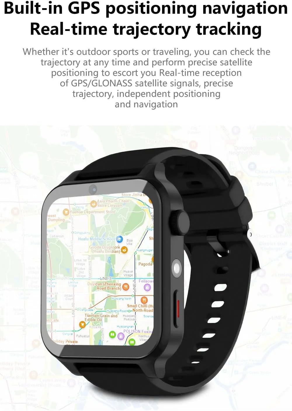 ساعة ذكية 4G بشريحة اتصال نانو وشاشة لمس 2 بوصة مع...