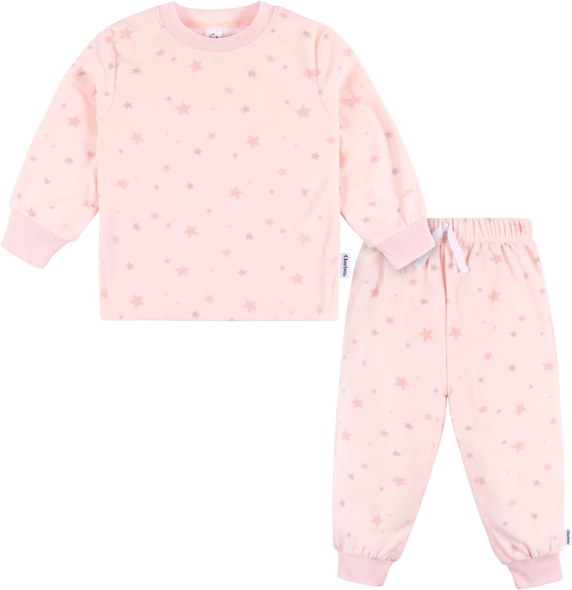 Gerber Conjunto de pantalones de pijama de forro polar de 2 piezas para niñas