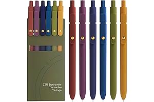 Gel Pens, 6 Pcs 0.5mm Fine Point Smooth Writing Pens