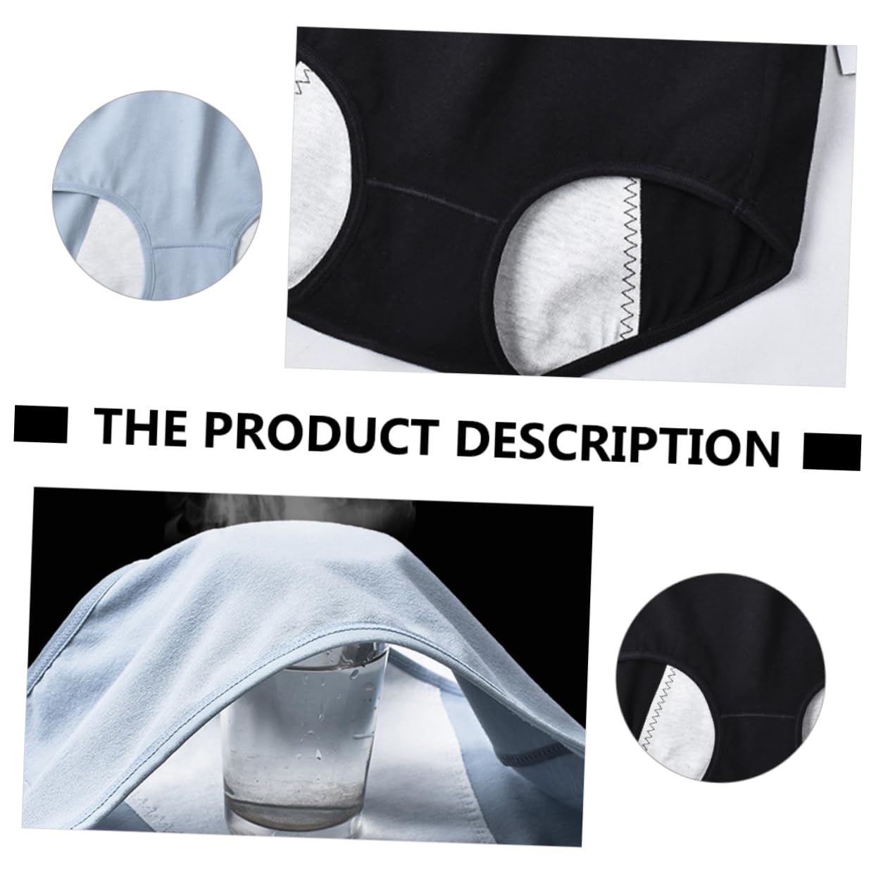 SHERCHPRY 6 piezas de pantalones fisiológicos para mujer, bragas menstruales, bragas a prueba de fugas, pantalones de menstruación