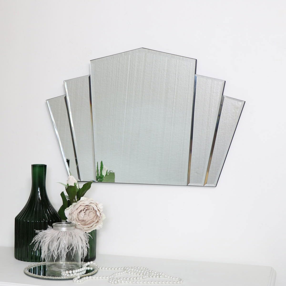 Melody Maison Ornate Frameless Bevelled Wall Mirror : Amazon.co.uk ...