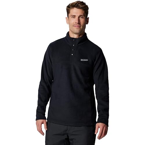 Columbia Mens Steens Mountain Half Snap Fleece Jacket, Black, XX-Large