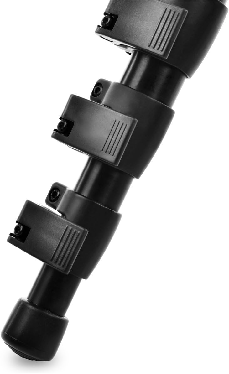 Close-up of the leg locks on the tripod legs