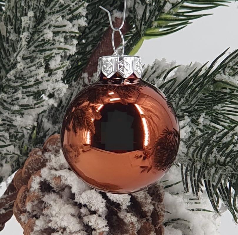 Thüringer Glasdesign Christbaumkugeln Christmas - Weihnachtsdeko - Christbaumschmuck (40 St.) - Weihnachtsbaum Kugeln aus Glas - 3 Größen - 9065