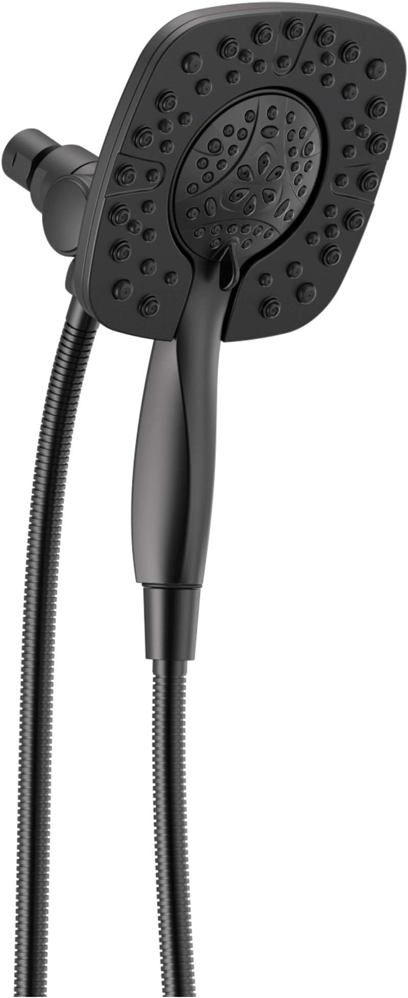 DELTA FAUCET 4-Spray In2ition Dual Shower Head with Handheld Spray, Matte Black Hose, Showerheads & Showers, Heads, 58498-BL