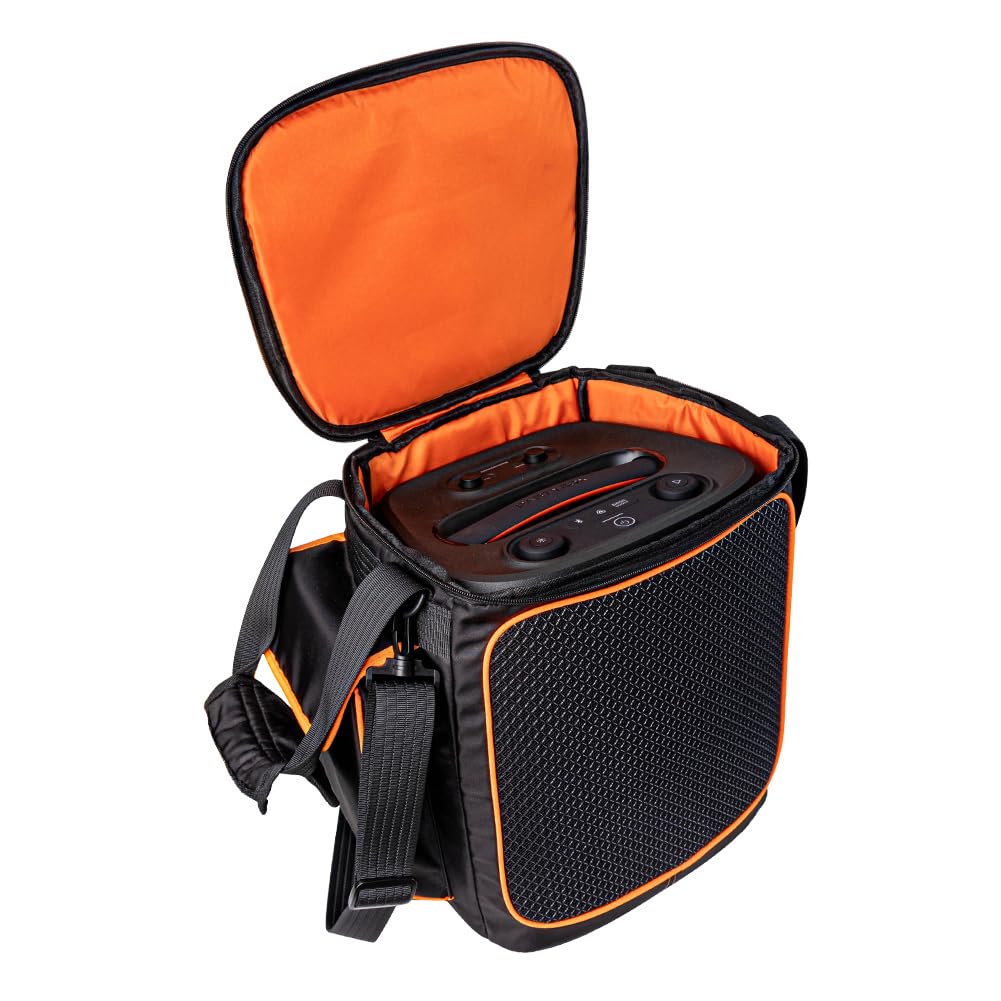 Tragetasche für JBL PartyBox Encore 2 – Hartschalen Etui Wasserdicht Stoßfest Mit Schultergurt und Taschen für Mikrofon, Ladegerät und Zubehör – Lautsprecher Tasche für Reise und Outdoor