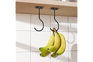 Space Saving Folding Banana Hook Under Cabinet