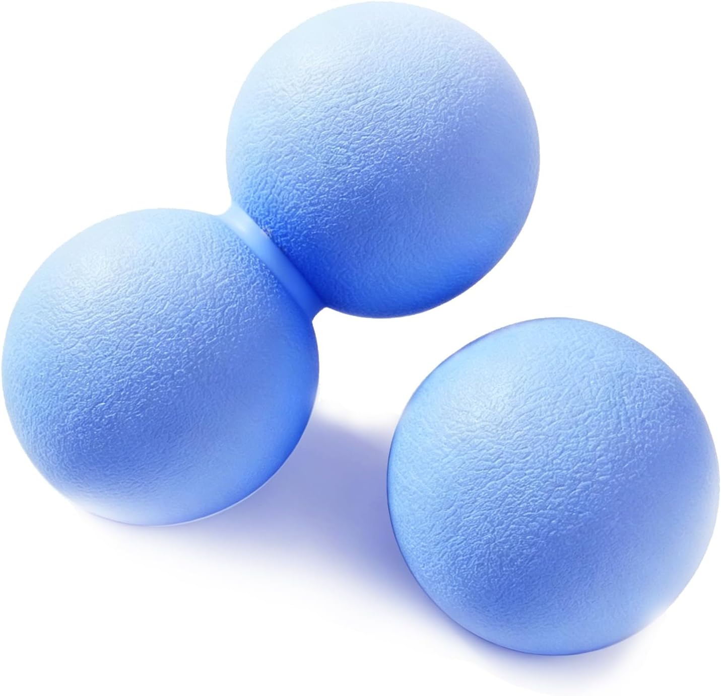 Peanut Massage Ball Deep Tissue Physical Therapy Trigger Point Tools, Roller for Foot&Back&myofascial and Neck Muscle Pain Relief Yoga Exercise, Set of 2 (Peanut & Round)
