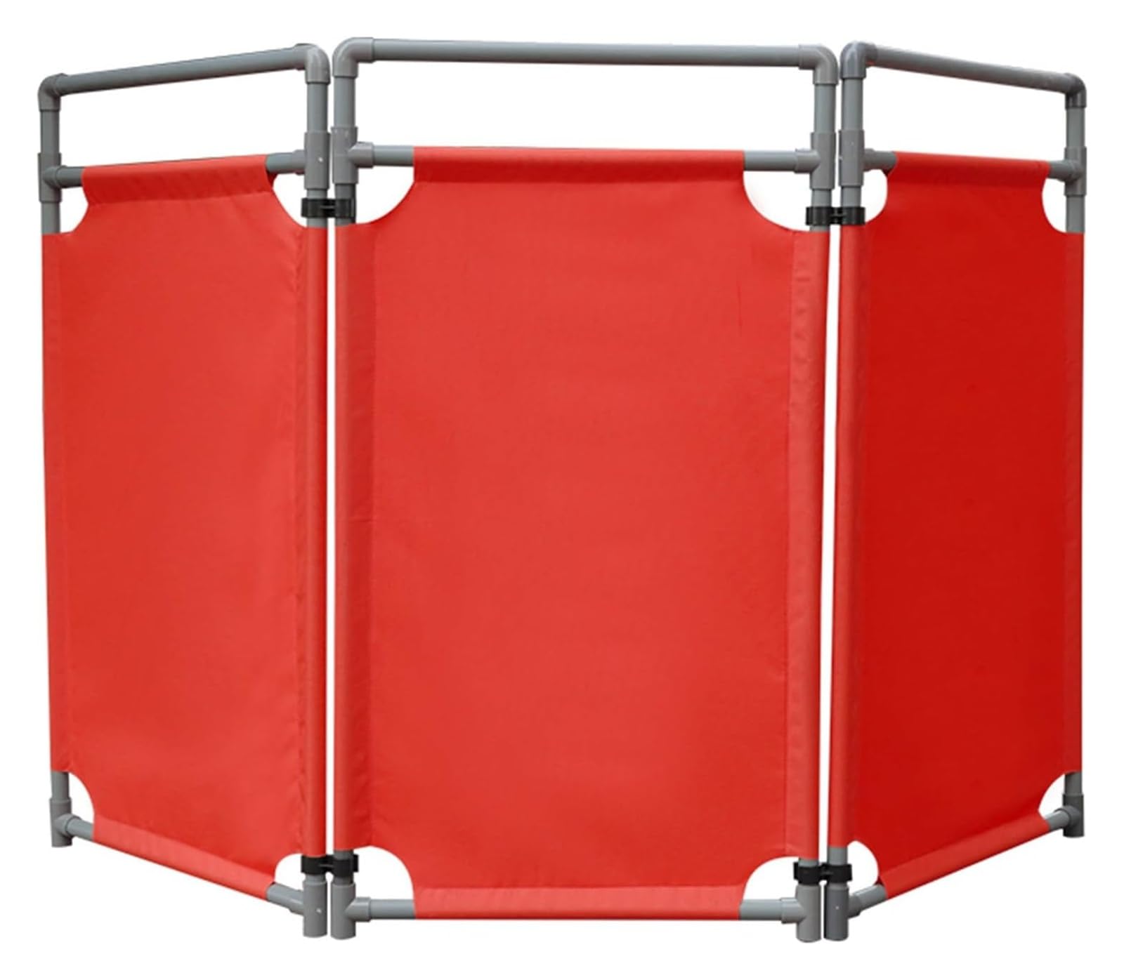 Brama Barierowa, Rozszerzalna Bariera, 3 Panele, Bariera Inżynierska, 39,37 Cala Wysokości, Składana Brama Barierowa Z Wytrzymałym Stelażem Z Pvc, Łatwa W Transporci-Rosso-68.9x39.37in/7set