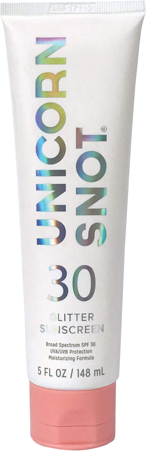 Unicorn Snot Holographic Glitter Sunscreen, SPF 30, UVA/UVB Protection, Water Resistant, Pink, 5 Fluid Ounces