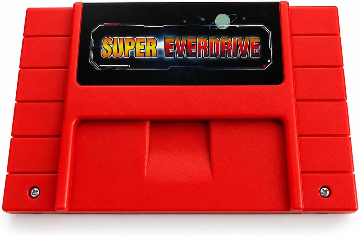 Super 800 in 1 Game Cartridge for SNES Super Nintendo 16 Bit Console | 800 Games Included, 16 Bit, Red Cartridge