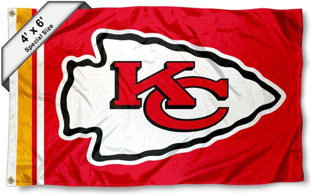KC Chiefs 4 ft x 6 ft Foot Flag