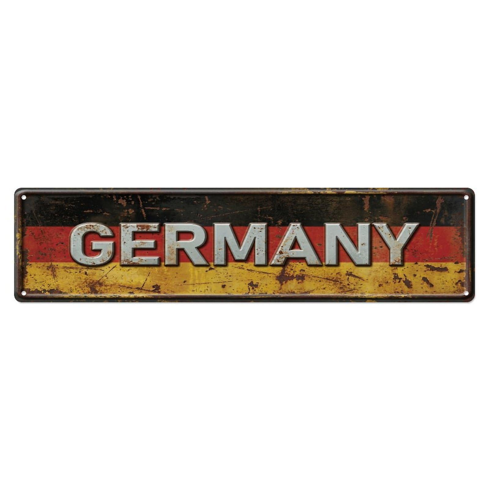 Xanthor Style Metal Tin Sign Vintage Germany Flag Pattern
