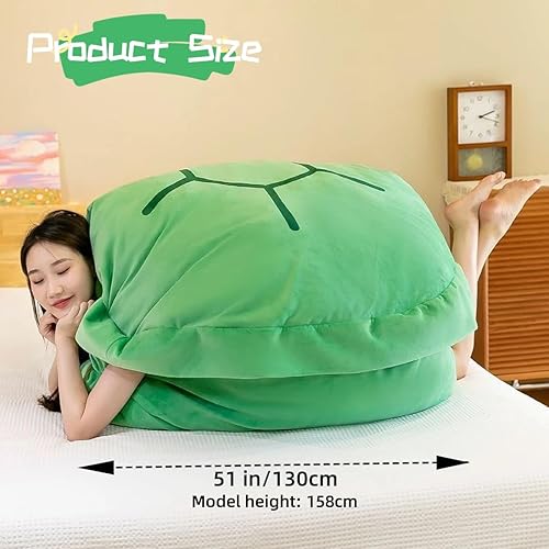 Miniatura 2 de Srutirbo Almohadas gigantes de concha de tortuga para adultos, almohada de peluche de tortuga de 51 pulgadas, disfraz divertido, regalo creativo