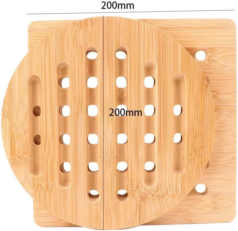 1 Pcs Bamboo Trivets for Hot Dishes, Natural Bamboo Pads for Hot Dishes/Pot/Bowl/Teapot/Hot Pot