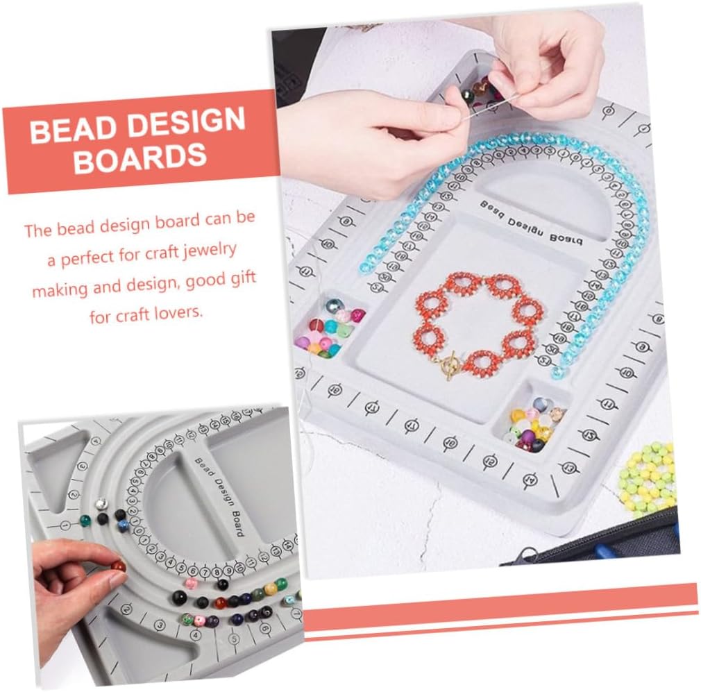 Jewelry Design Board Set 2pcs Bead Board Trays Necklace Bead Design Board Jewelry Measurement Board Diy Beading Board