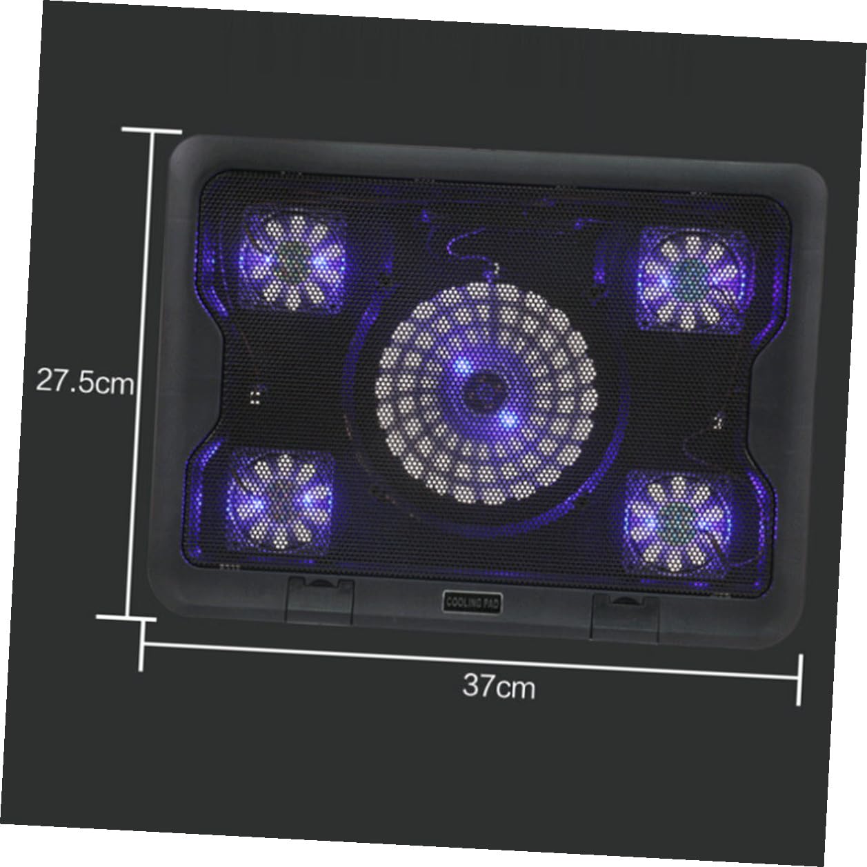 Yardwe Base Enfriadora Multiángulo Ajustable 5 Ventiladores para Computadora Portátil Diseño Ultradelgado y Antideslizante Adecuado para Decoracion Verano