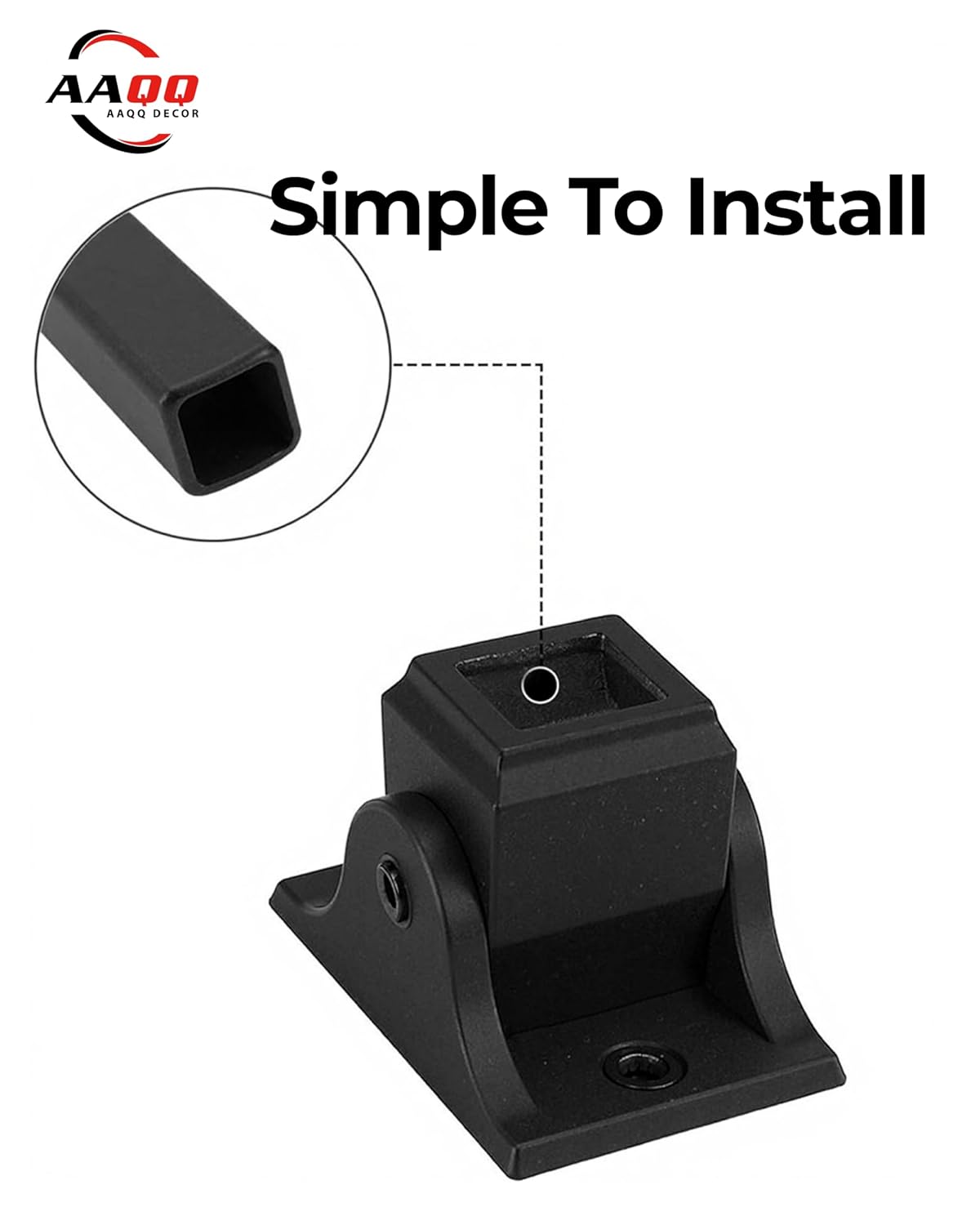 36-Pack Iron Baluster Swivel Shoes with 72-Pack Screw for 1/2" Square Balusters for Staircase Interior(A-Flex-36)