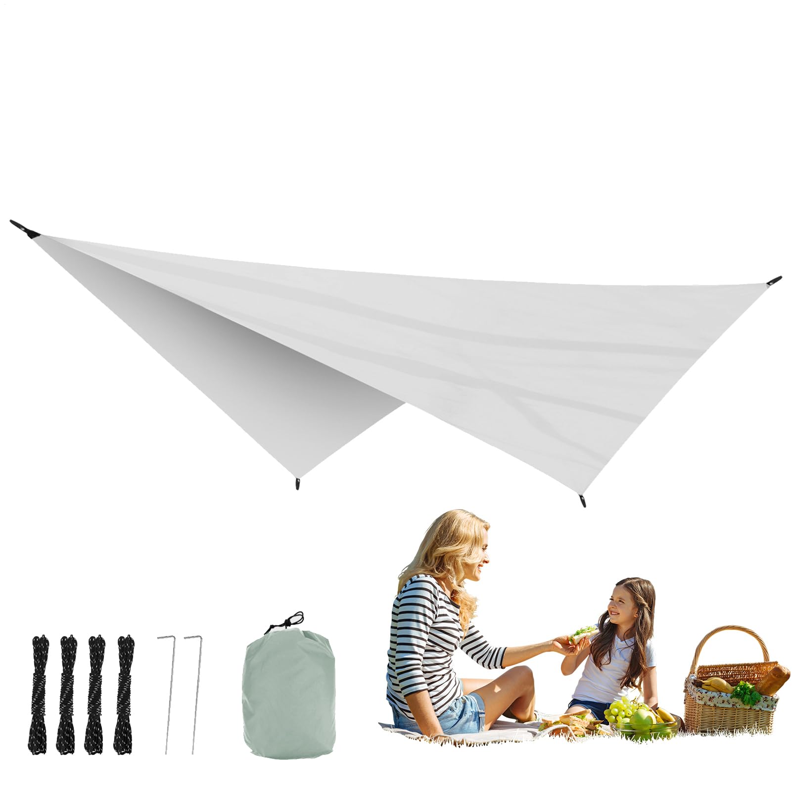 Voile d'ombrage pour bloquer la chaleur du soleil sur le balcon et pendant le camping