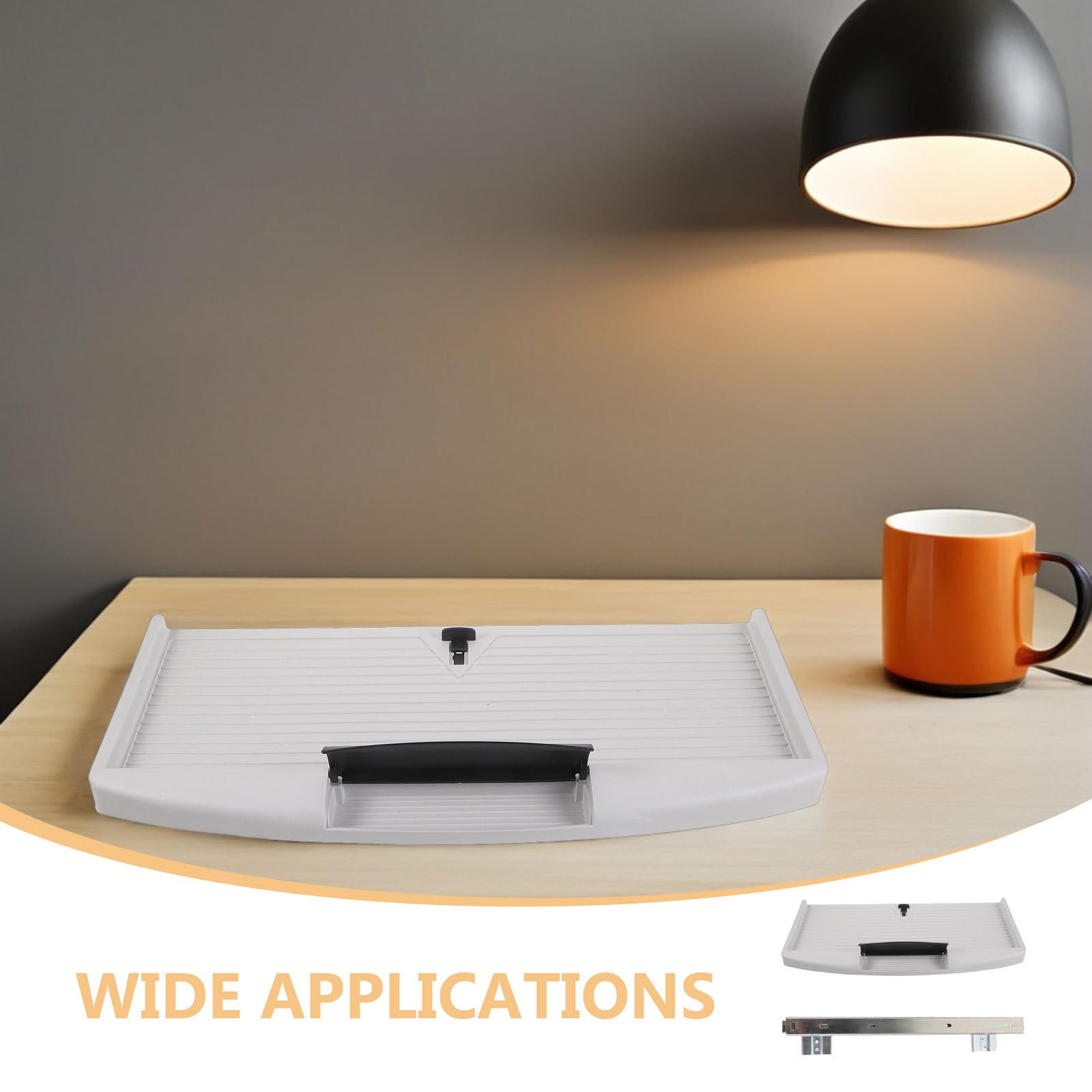 2 Sets Tastaturablage unter dem Schreibtisch, ausziehbare Tastatur- und Mausablagen für Büro und Zuhause, platzsparendes Schreibtischzubehör, einfache Installation