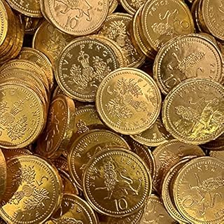 100 Gold Milk Chocolate Coins Share Bag by The Gourmet Sweet Company