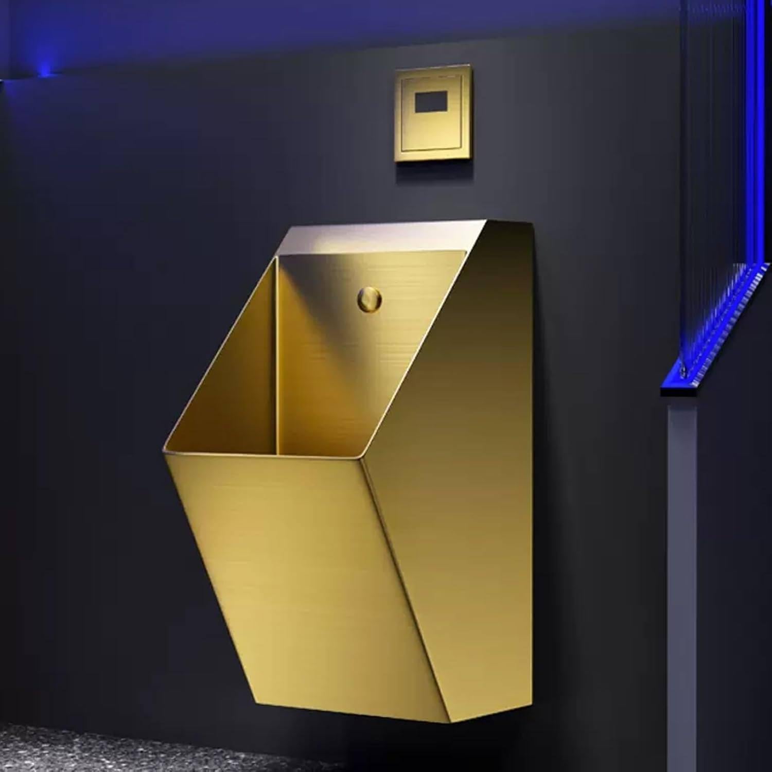 OTQEFTN Wall Mounted Men's Urinal,Stainless Steel Urinals,Commercial Adult Urinal Bathroom Toilet,Bar Urinals,Sensor Urinal,for Hotel,Bar,Airport