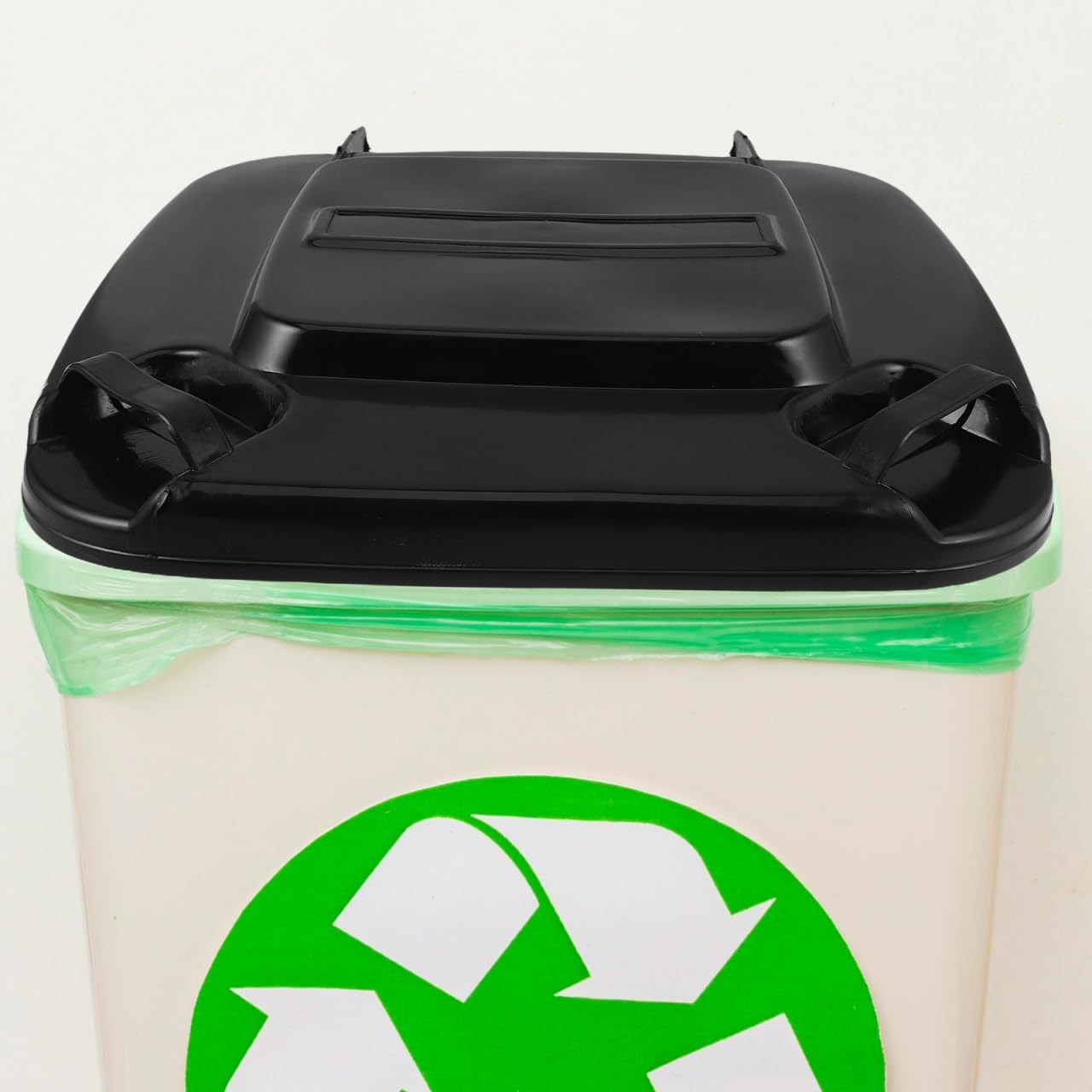 COHEALI Trash Can Lid Replacement 50l Square Plastic Garbage Bin Cover Black for Outdoor and Kitchen Use