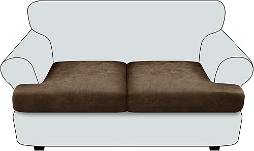 Vista 59 de Fundas de cojín para sofá, con aspecto de cuero, 3 piezas, juegos de fundas elásticas para asientos de sofá para sala de estar, fundas de cojín