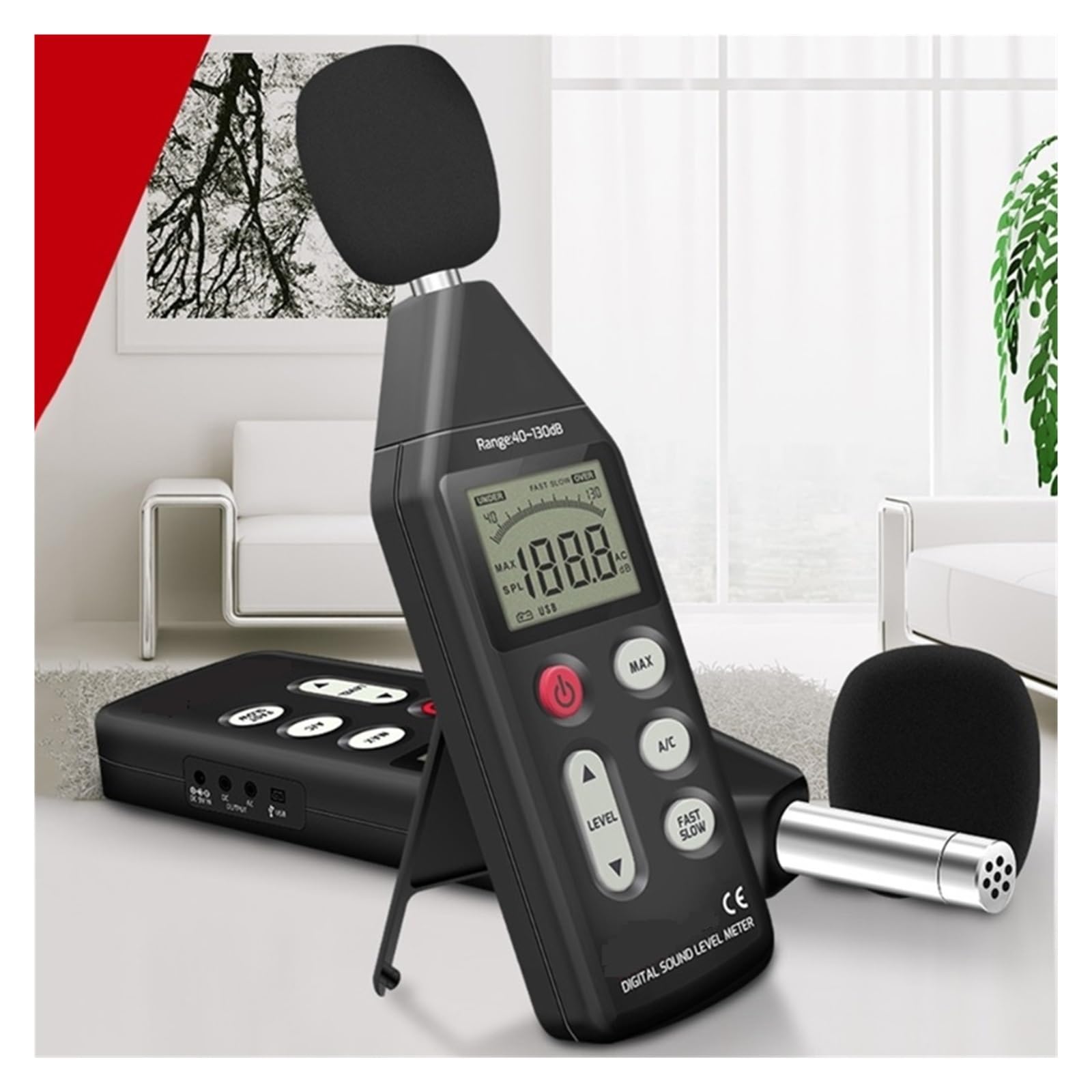 Medidor De Ruido Digital Nivel Sonido Conexión Datos USB PrecisióN Extremadamente Alta