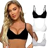 Womens Motive Cotton Unlined Bralette Soft Seamless Bras for Women