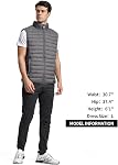 Men's Lightweight Puffer Vest Insulated Down Vest Water-resistant Outdoor Sleeveless Jacket Winter Outerwear