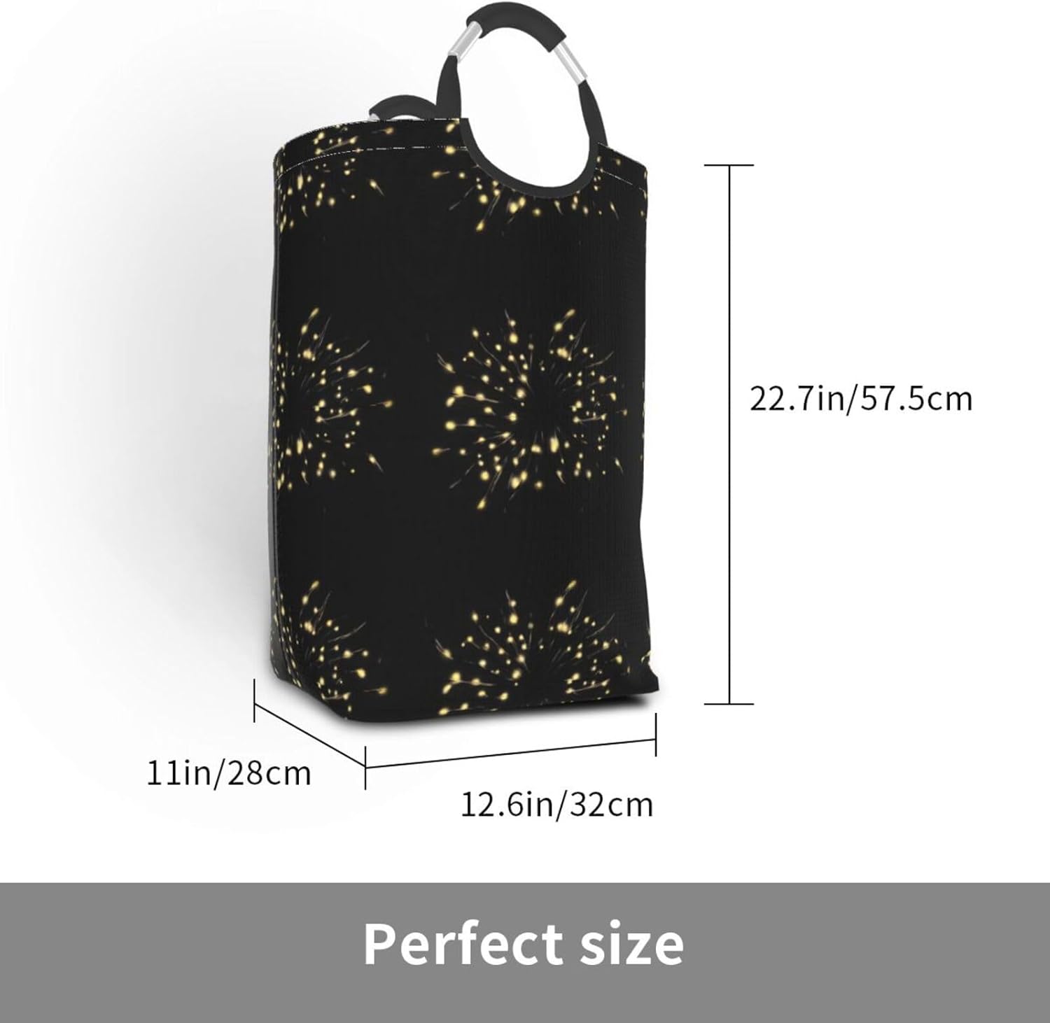 Firefly Branches Foldable storage bag, 50L capacity, suitable for laundry room, dormitory bedroom, dirty clothes storage basket.