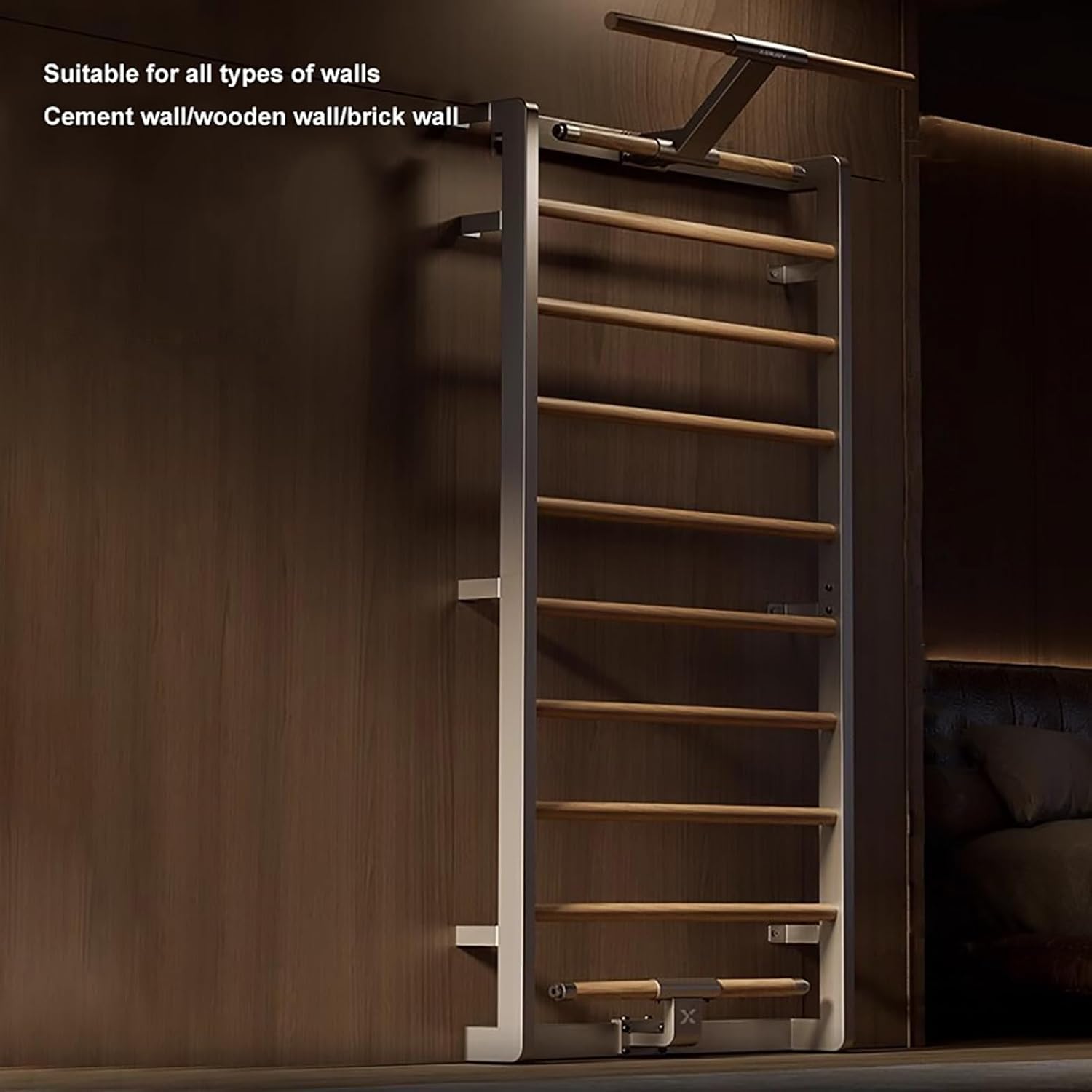 Genérico Soporte de Pared para Ejercicios de Fitness, rehabilitación y Estiramiento en casa (B)