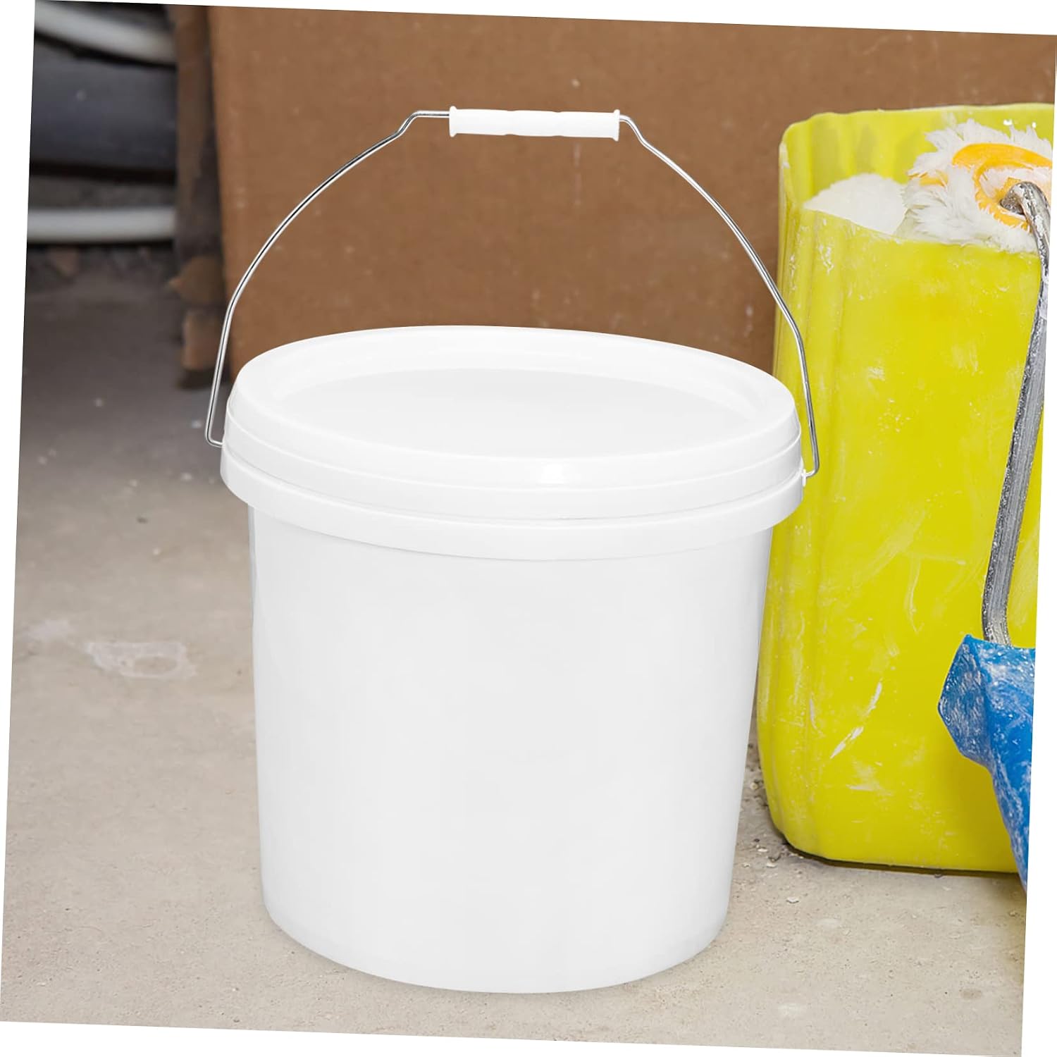 minkissy Portable Plastic Bucket Handle Liquid Holder for Kitchen Home Hotel Use