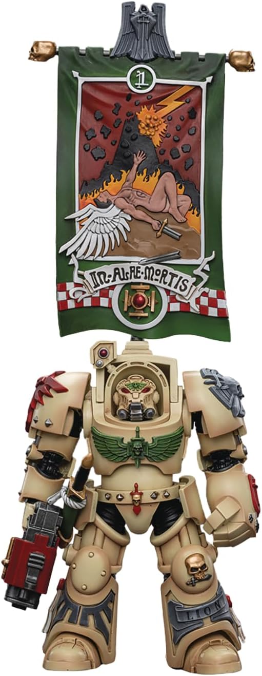 JoyToy Warhammer 40K: Dark Angels Deathwing Ancient with Company Banner 1:18 Scale Action Figure