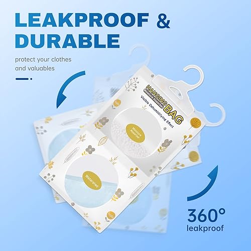 Miniatura 6 de Vacplus Paquetes de absorción de humedad sin fragancia paquete de 5 paquetes de humedad paquetes de desecante bolsas de deshumidificador colgantes