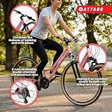 ATTABO Sano 3.0 damski rower crossowy 28" – lekki aluminiowy rower trekkingowy 6061 z 24 biegami Shimano, amortyzowany widelec SR Suntour, hydrauliczne hamulce tarczowe – rama 15 cali – do miasta i