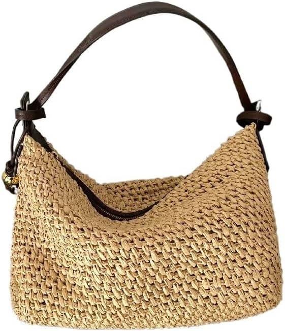 Woven Summer Fashion Straw Bag Beach Holiday Crossbody Bag Shopping Large Capacity Shoulder Handbag Messenger Ladies Women