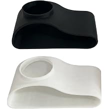 2 PCS Aquarium Cave, Fish Tank Cave Decorations with Single Hole Design, Provides Hiding Shelters for Shy Fish and Breeding Activities, Set of Caves in White and Black Colors
