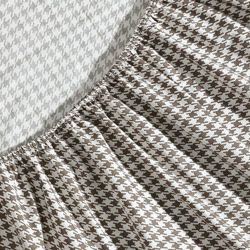 Eddie Bauer - Full Sheet Set, Crisp & Cooling Sheets w/a Naturally Smooth Cotton Percale Lightweight Feel - Matching Pillowcases & Deep Pocket Fitted Sheet (Harrison Brown) — view 4