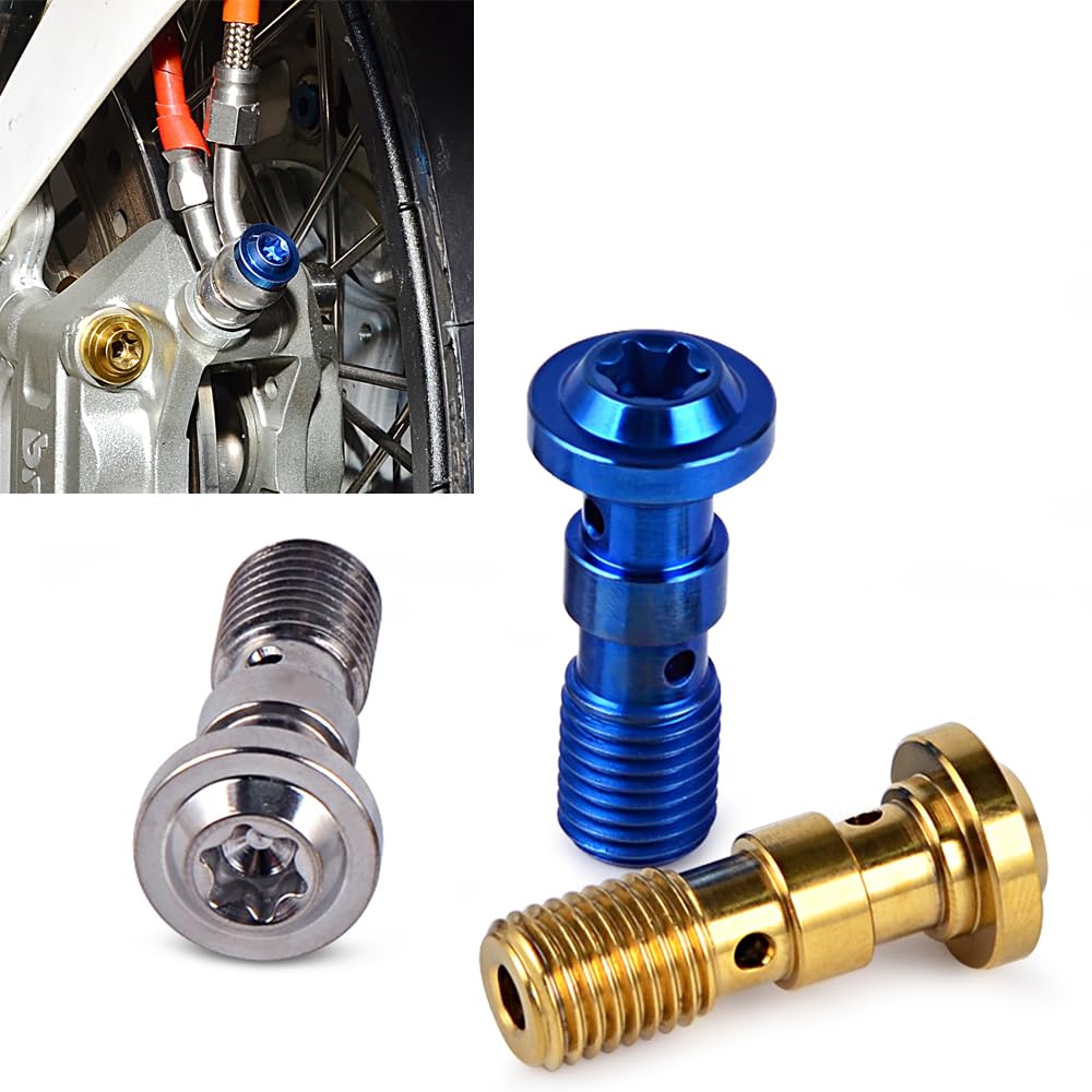 Vis De Frein Moto M10x1,25mm – En Aluminium, Pour Raccord De Tuyau, Lot De 2 Avec Joints