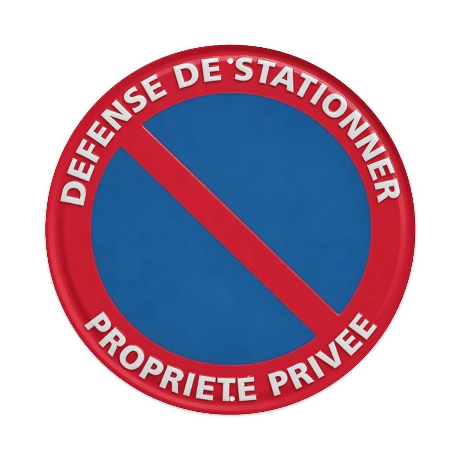French No Parking Sign Aluminium Sign 20x20cm