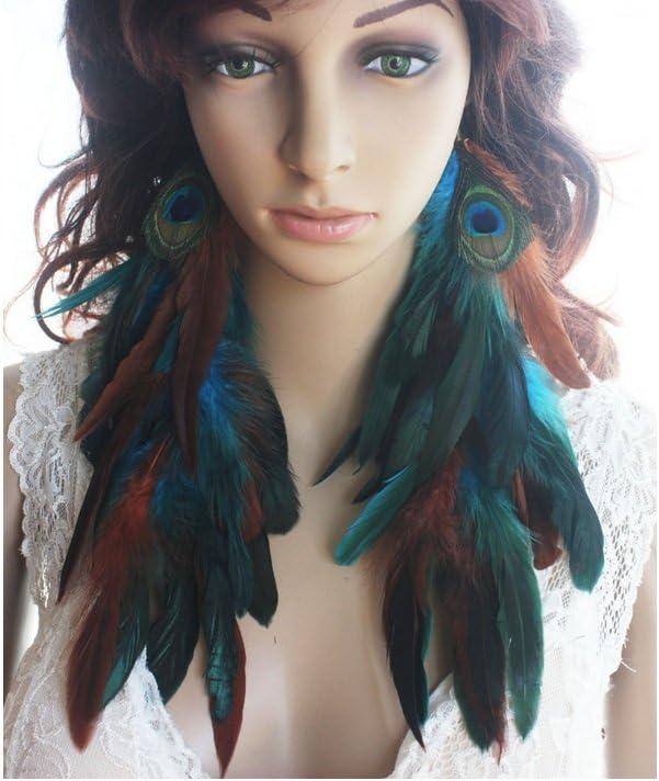 Natural Feather Earrings Charming Feather Earrings for Women