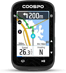 COOSPO Computador de bicicleta GPS com tela sensível ao toque colorida CS600, sem fio, IPX7, à prova d'água, para ciclismo, com Bluetooth/ANT +, navegação de rota com luz de fundo, suporte para radar