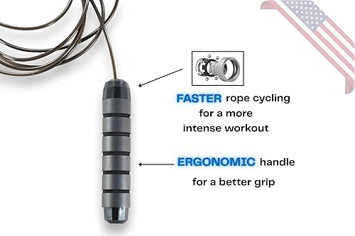 Miniatura 3 de Cuerda de salto, cuerda de salto libre del enredo de la cuerda de la velocidad para el ejercicio cardiovascular de la aptitud