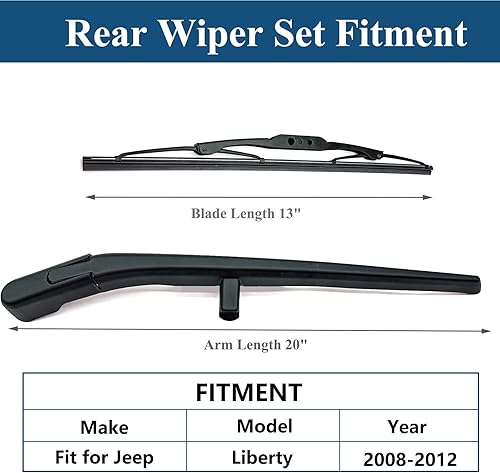 Miniatura 2 de Brazo del limpiaparabrisas trasero con limpiaparabrisas para Jeep Liberty 2008-2012 SUV parabrisas trasero trasero brazo de repuesto OEM #