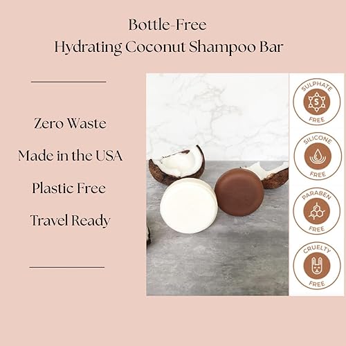 Miniatura 4 de Barra de champú de aceite de coco y argán, hidratante profunda para cabello seco dañado. Champú sólido hidratante y nutritivo para cabello rizado,