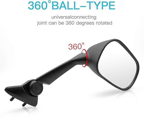 Miniatura 3 de Espejos retrovisores para motocicleta MZS compatible con Yamaha YZF R1 YZF-R1 RN23 RN24J 2009 2010 2011 2012 2013 2014