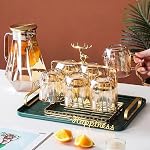 Pitcher en verre avec l'eau de lit Carafe Jug avec la poignée de purge pour la boisson de thé à eau chaude/froide