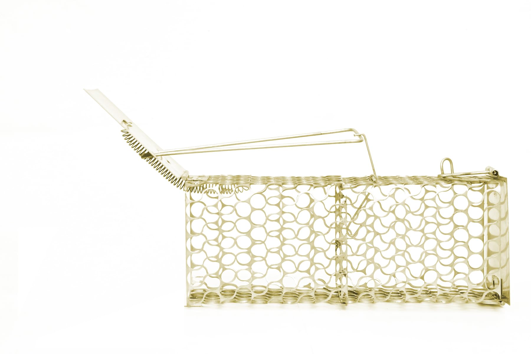 Metal Rat Trap Cage, Humane Live Catch Rodent and Mouse Trap, Reusable No Kill Design, Heavy Duty Wire Mesh with Copper Diamond Pattern, Gold Color for Home, Garden and Patio_Design-8-image-10